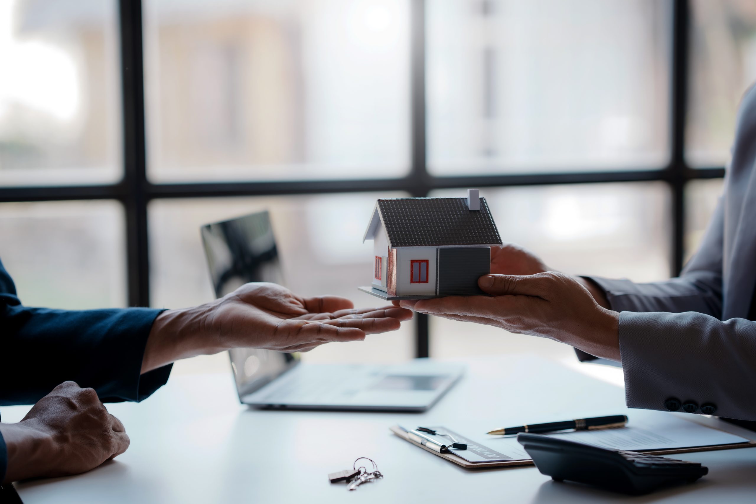 Real estate agent offer to sell house and land to their client.